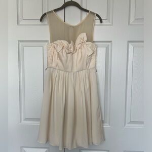 Cream Dress with Bow Detail